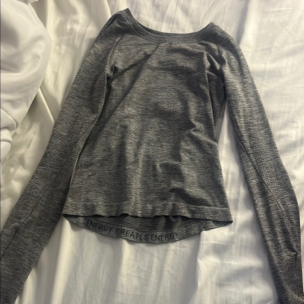 Gray Lululemon Swiftly Tech Long Sleeve Top Size 2